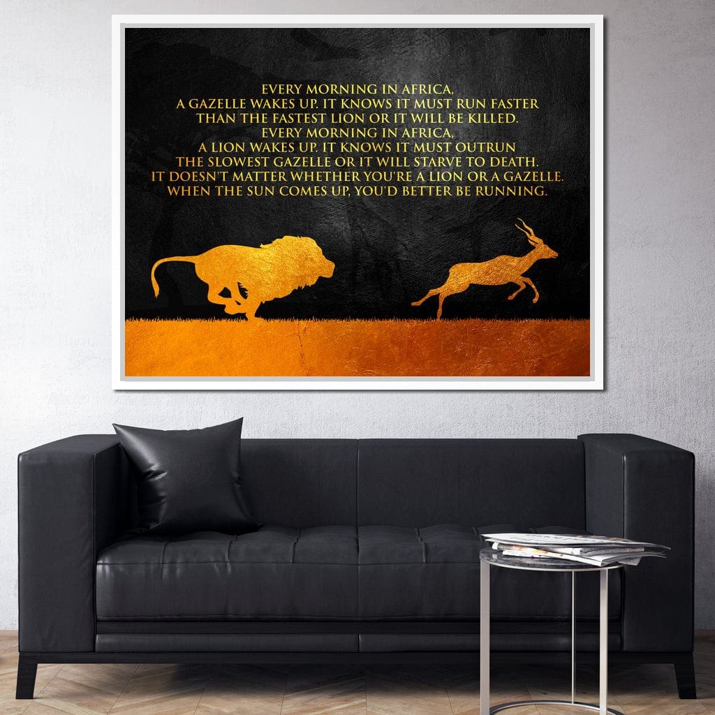 Lion & Gazelle Canvas Wall Art