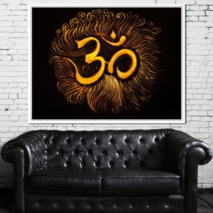 Golden OM Canvas Wall Art