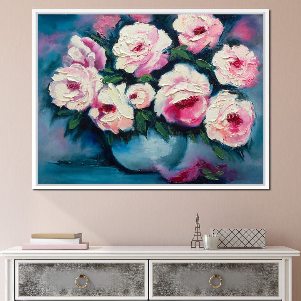 Beautiful Peonies Canvas Wall Art