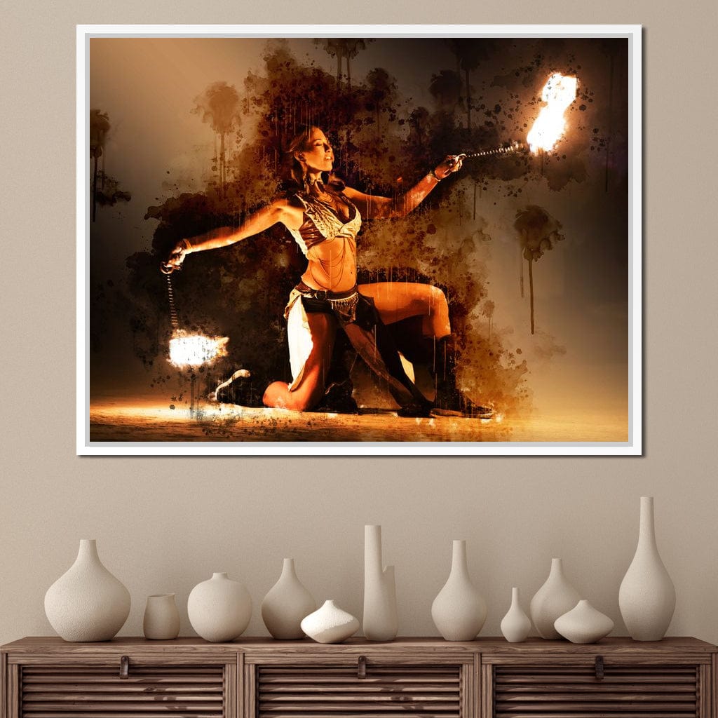 Flaming Nights Canvas Wall Art
