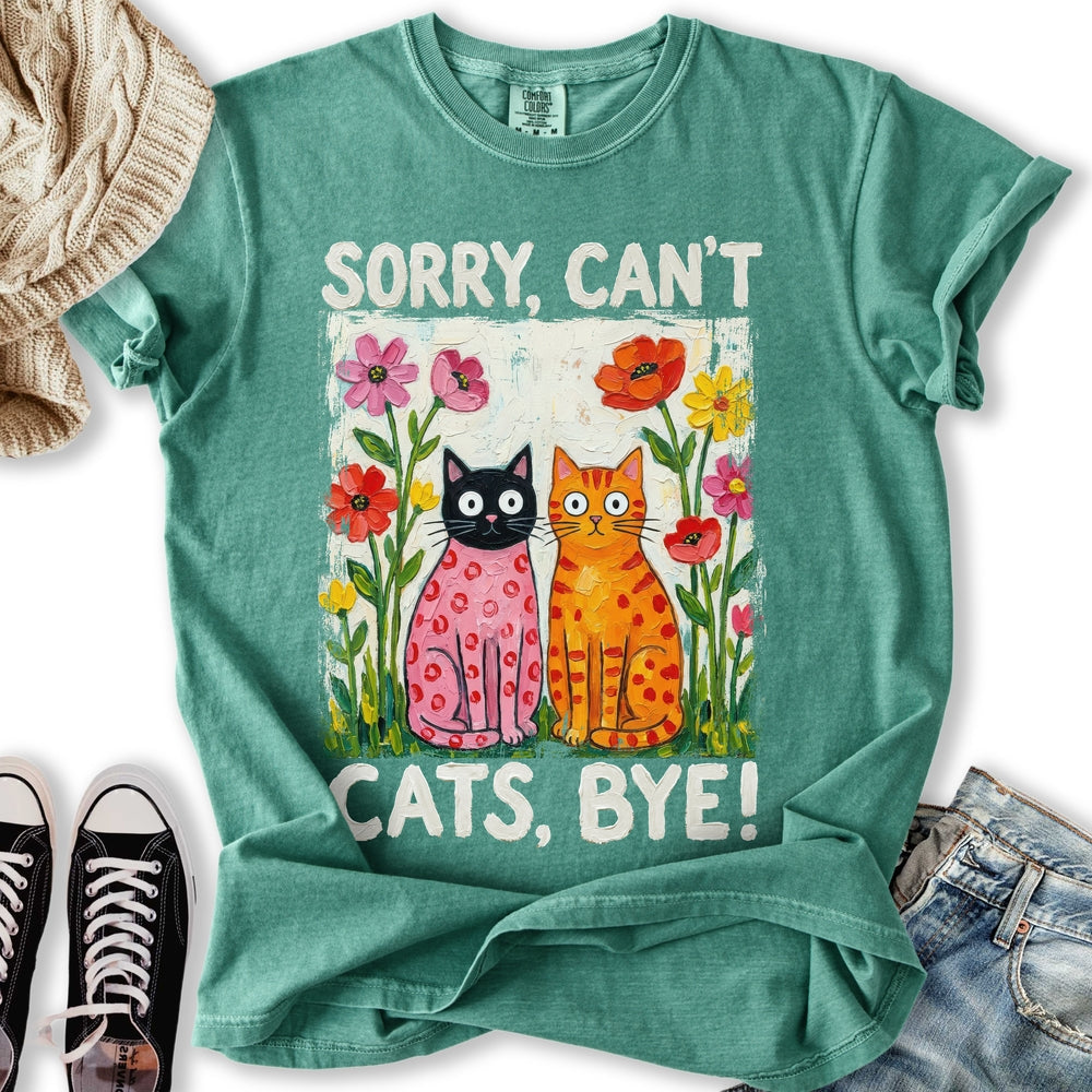 Sorry Can't Cats Relaxed Tee