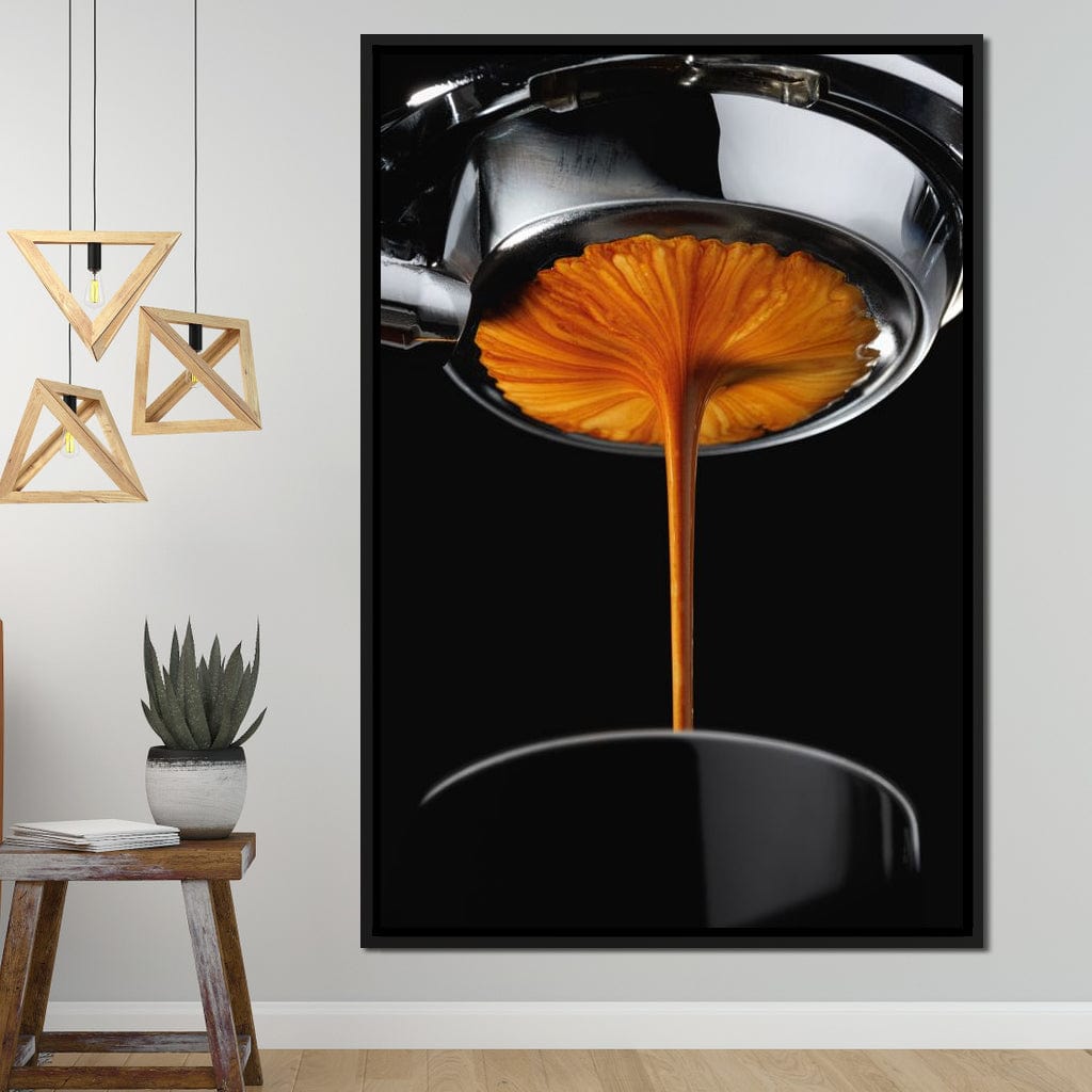 Espresso Stream Canvas Wall Art