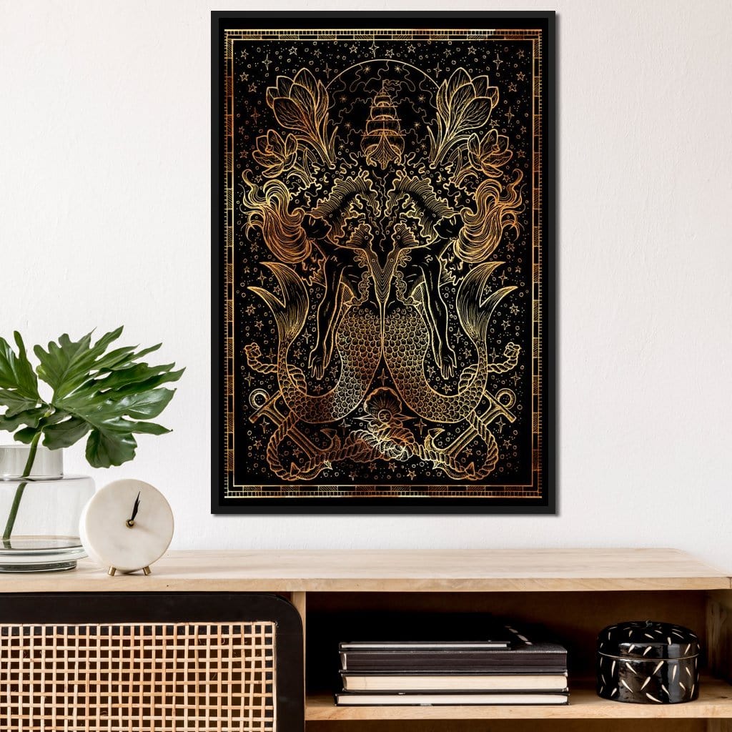 Zodiac sign Pisces Canvas Wall Art