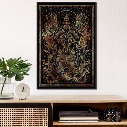 Zodiac sign Pisces Canvas Wall Art