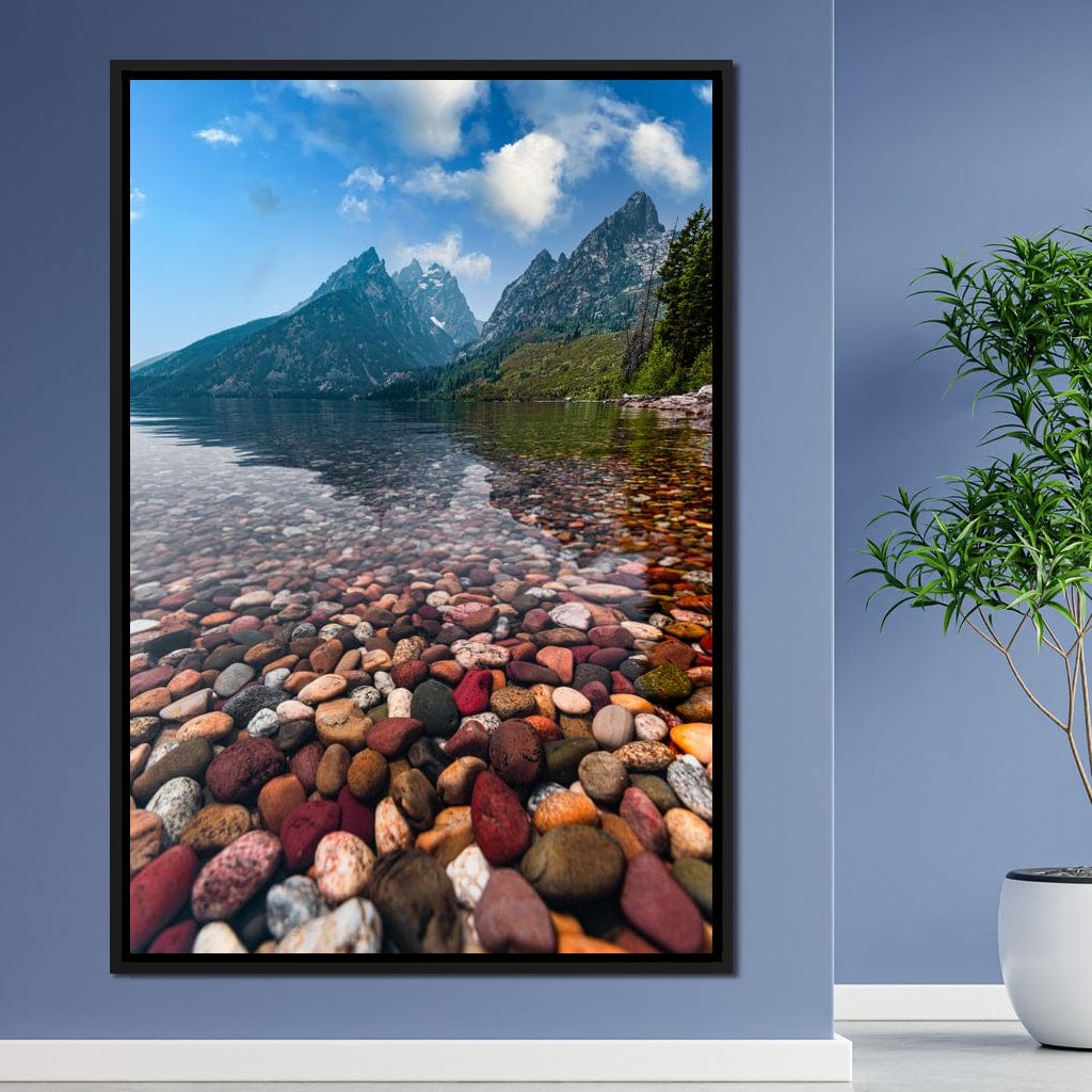 Colored Pebbles Canvas Wall Art