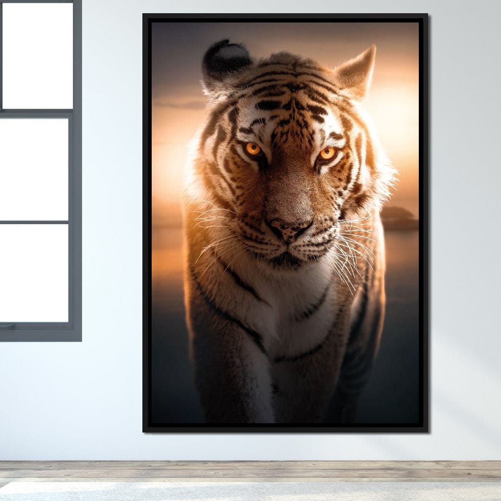 Tiger Orange Eyes Canvas Wall Art