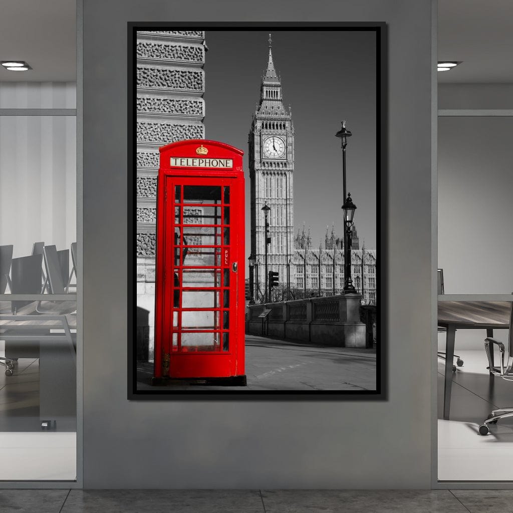 Westminster Phone Box Canvas Wall Art