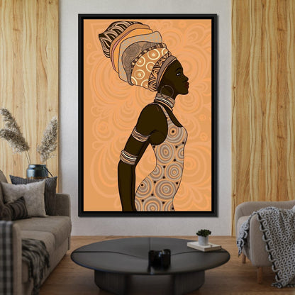 African Lady Canvas Wall Art