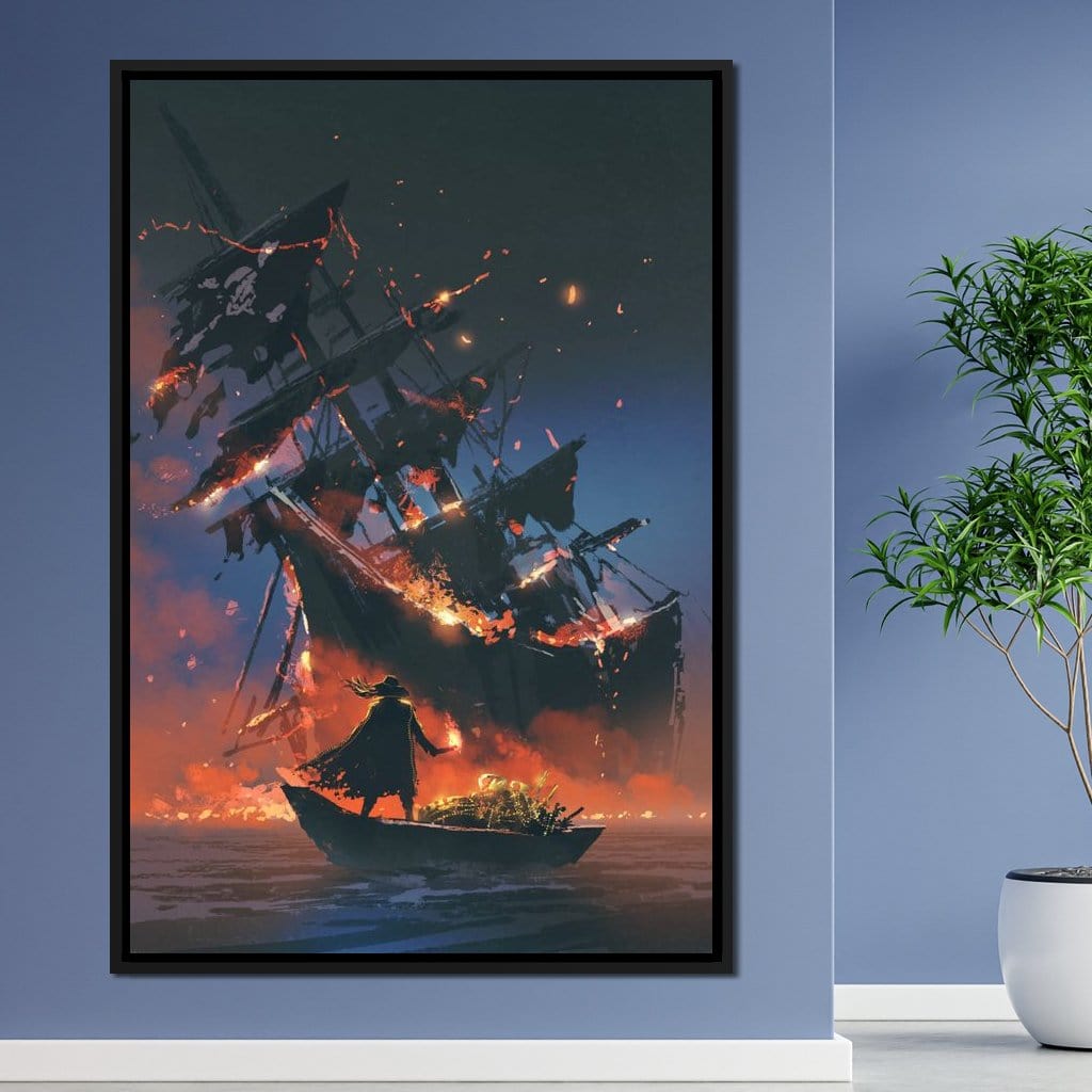 Stealing The Treasure Canvas Wall Art