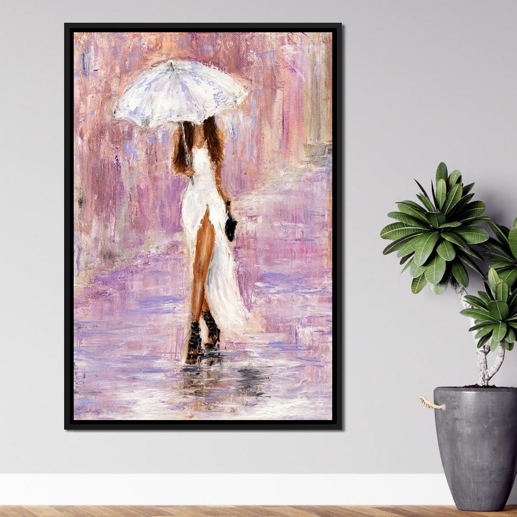 The Bridesmaid Under the Rain Canvas Wall Art