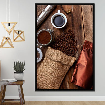 Fresh Coffee Bag Canvas Wall Art