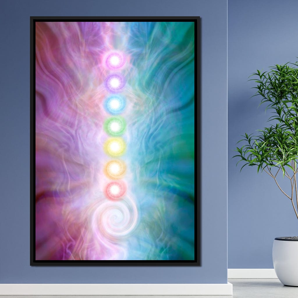 Kundalini Energy Chakra Canvas Wall Art