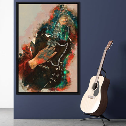 Angus Young's Guitar Canvas Wall Art