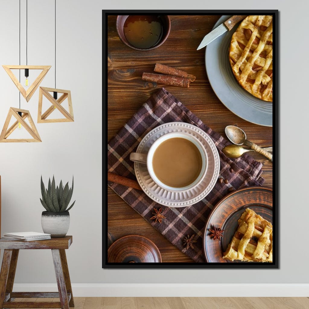 Cup of Coffee with Sugar Pie Canvas Wall Art