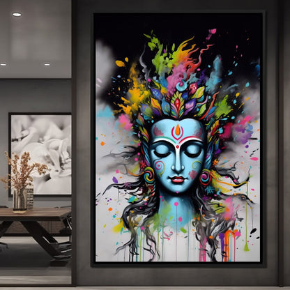 Heavenly Shiva Canvas Wall Art