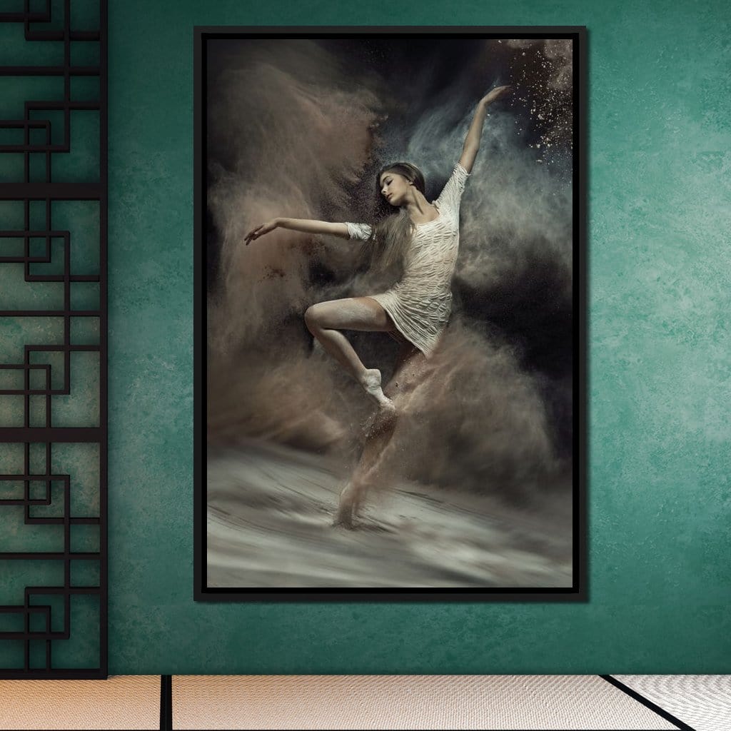 Ballet Dancer in the Desert Canvas Wall Art