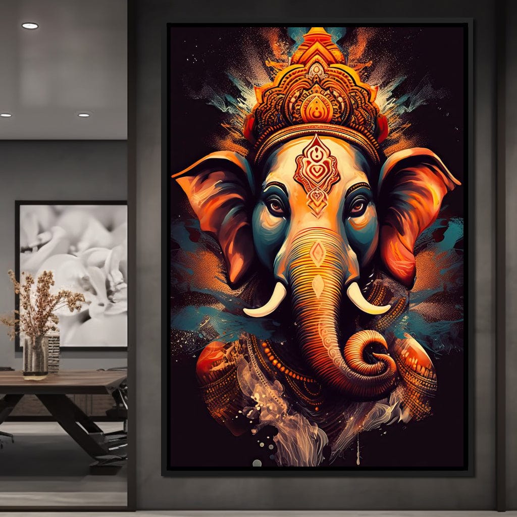Ganesha's Blessing Canvas Wall Art