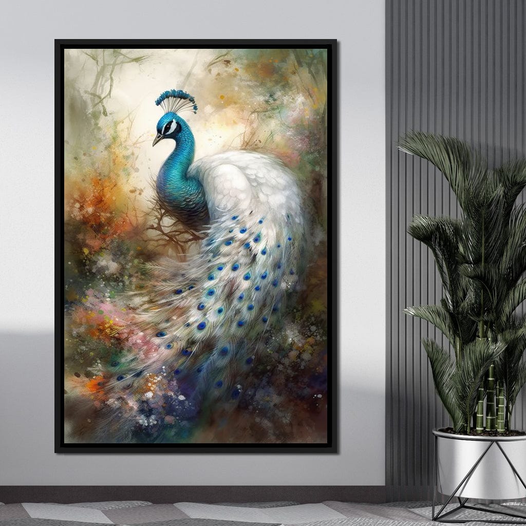 Peacock Serenity Canvas Wall Art