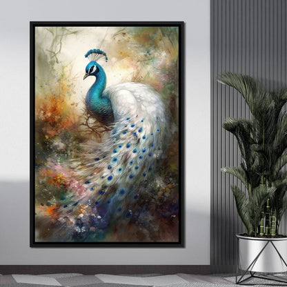 Peacock Serenity Canvas Wall Art