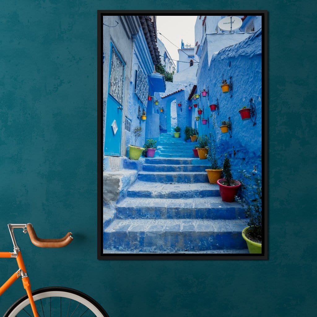 Chefchaouen - Blue village in Morocco Canvas Wall Art
