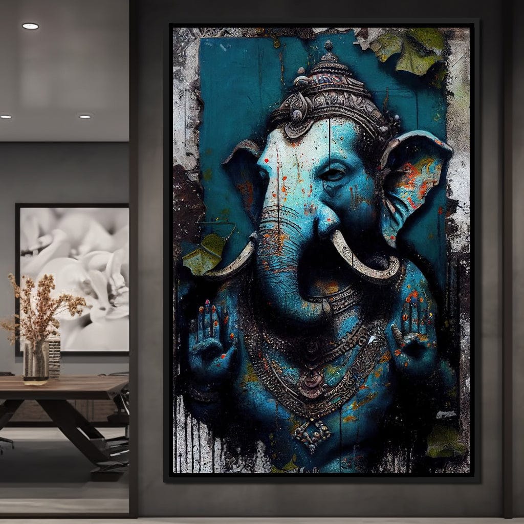 Wise Ganesha Canvas Wall Art