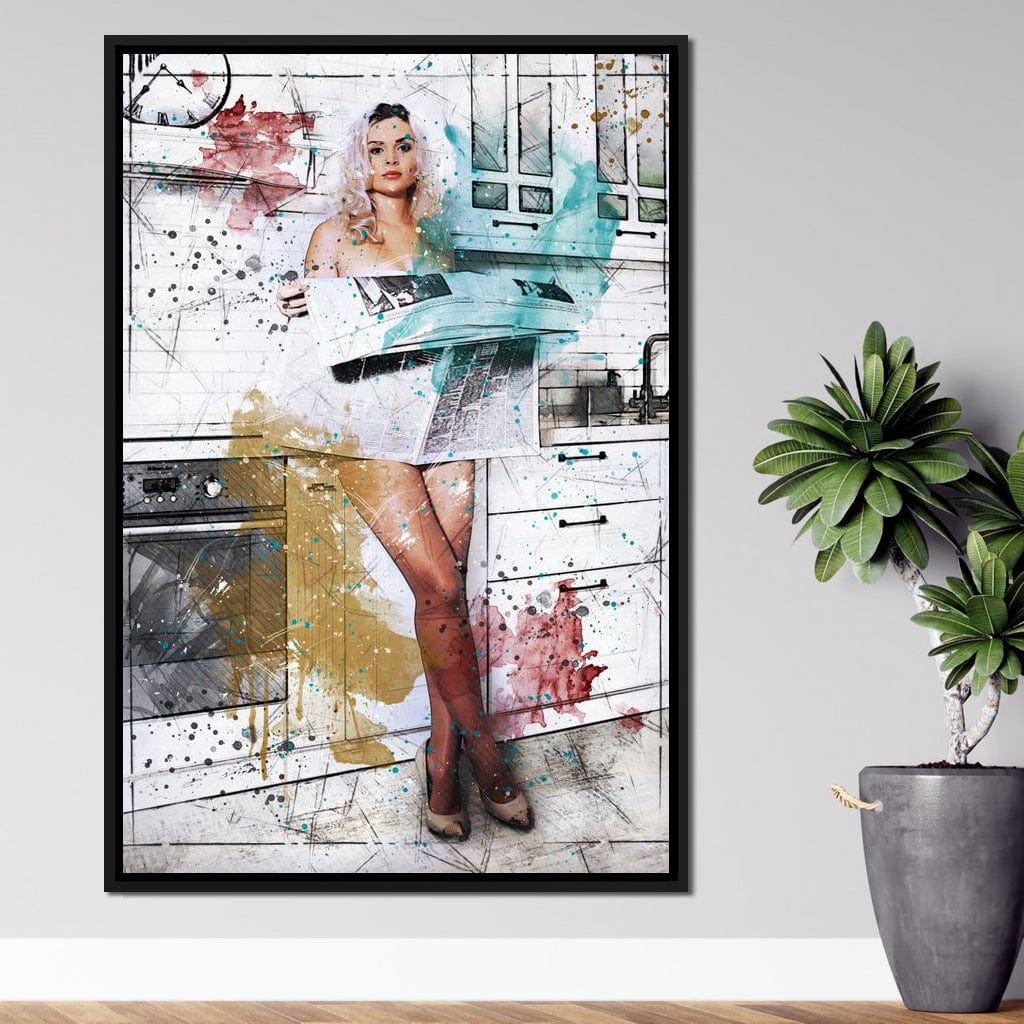 Morning News Canvas Wall Art