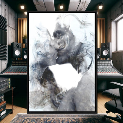 Romantic Kiss Canvas Wall Art