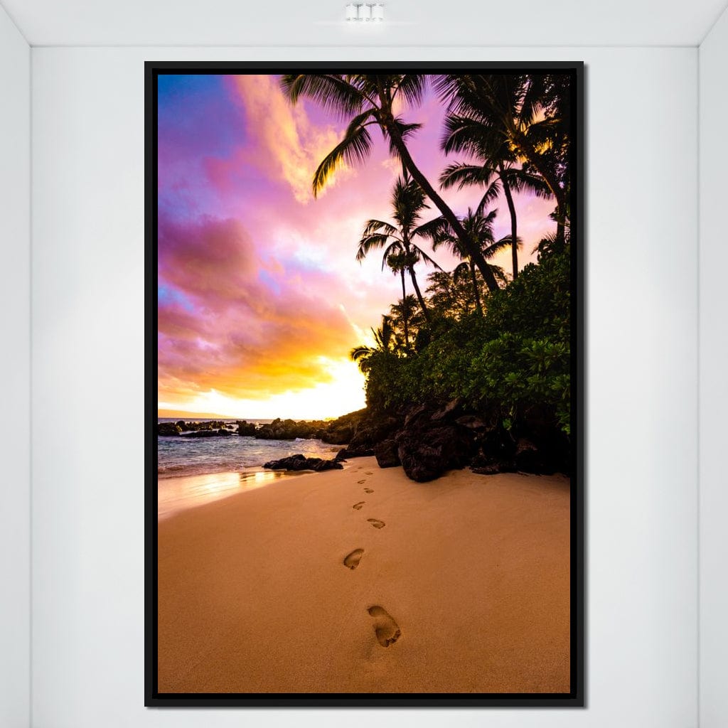 Footprints in the Sand Canvas Wall Art