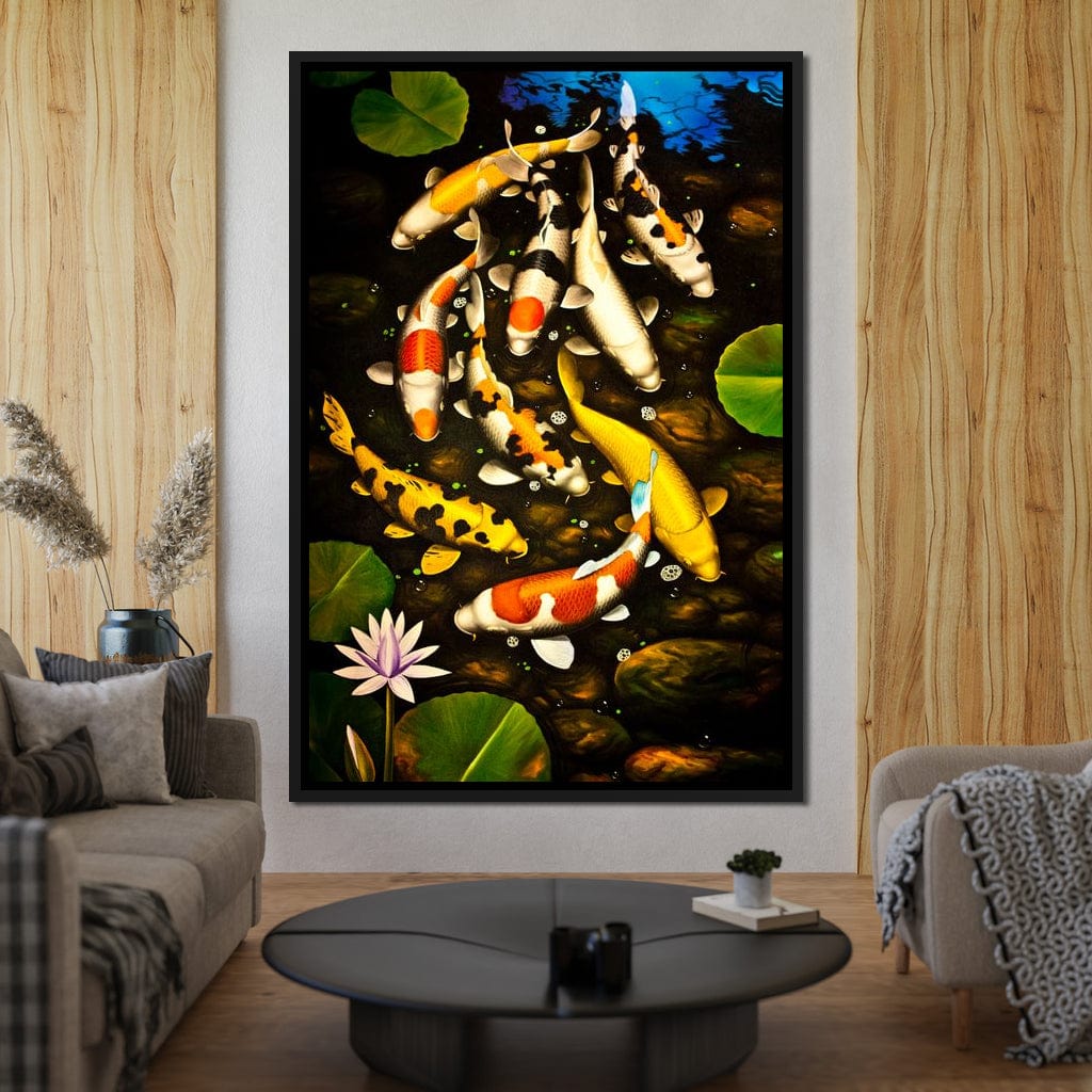 Koi Fishes Canvas Wall Art
