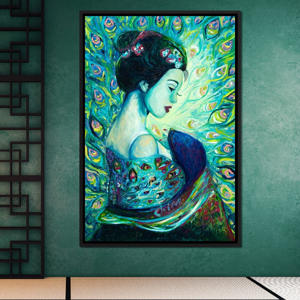 Silk Peafowl Canvas Wall Art