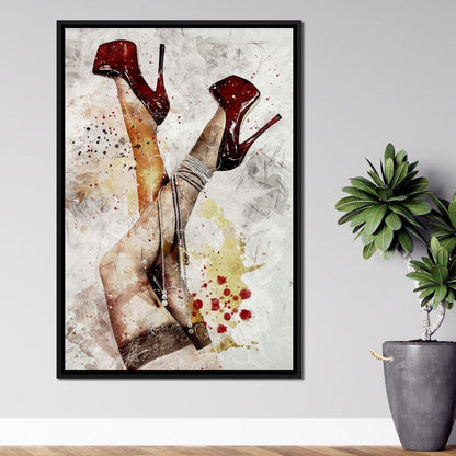 Heels and Pearls Canvas Wall Art