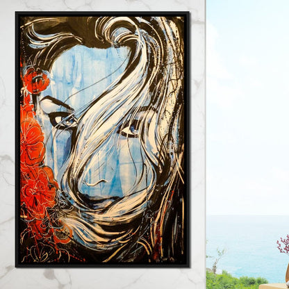 Blue Girl Canvas Wall Art