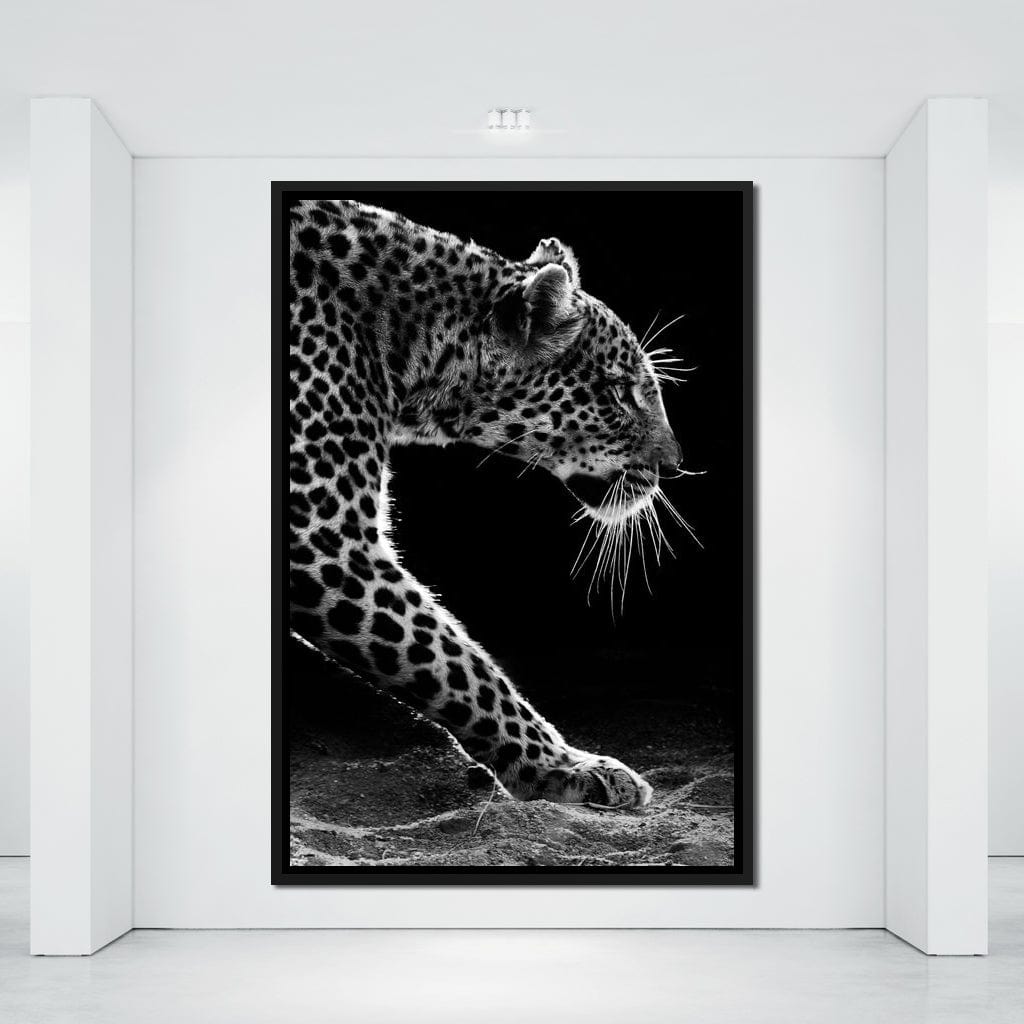 Black and white Leopard Canvas Wall Art