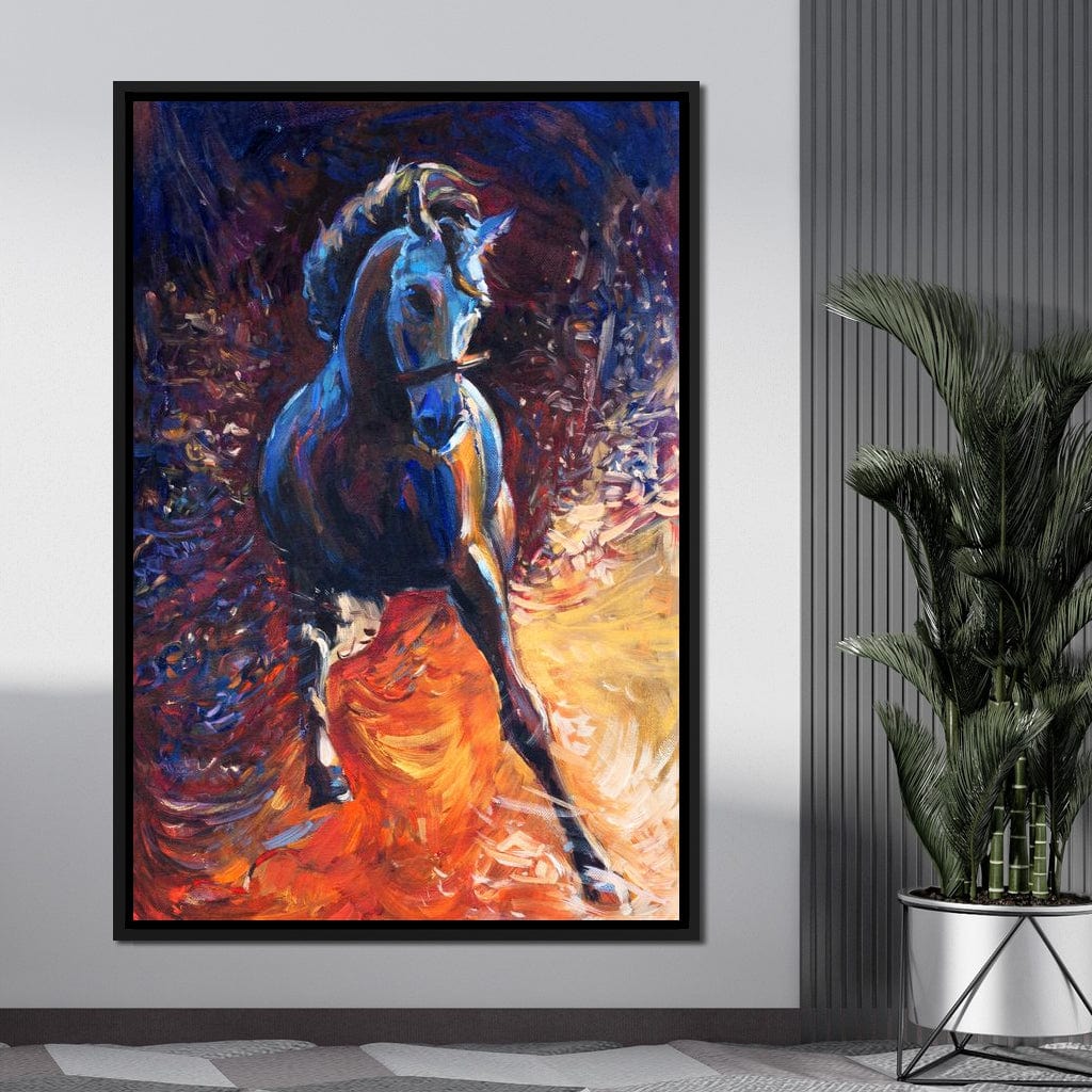 Blue Horse Canvas Wall Art
