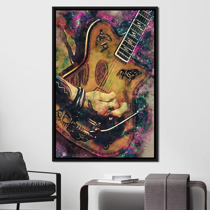 Johnny Depp's Guitar Canvas Wall Art
