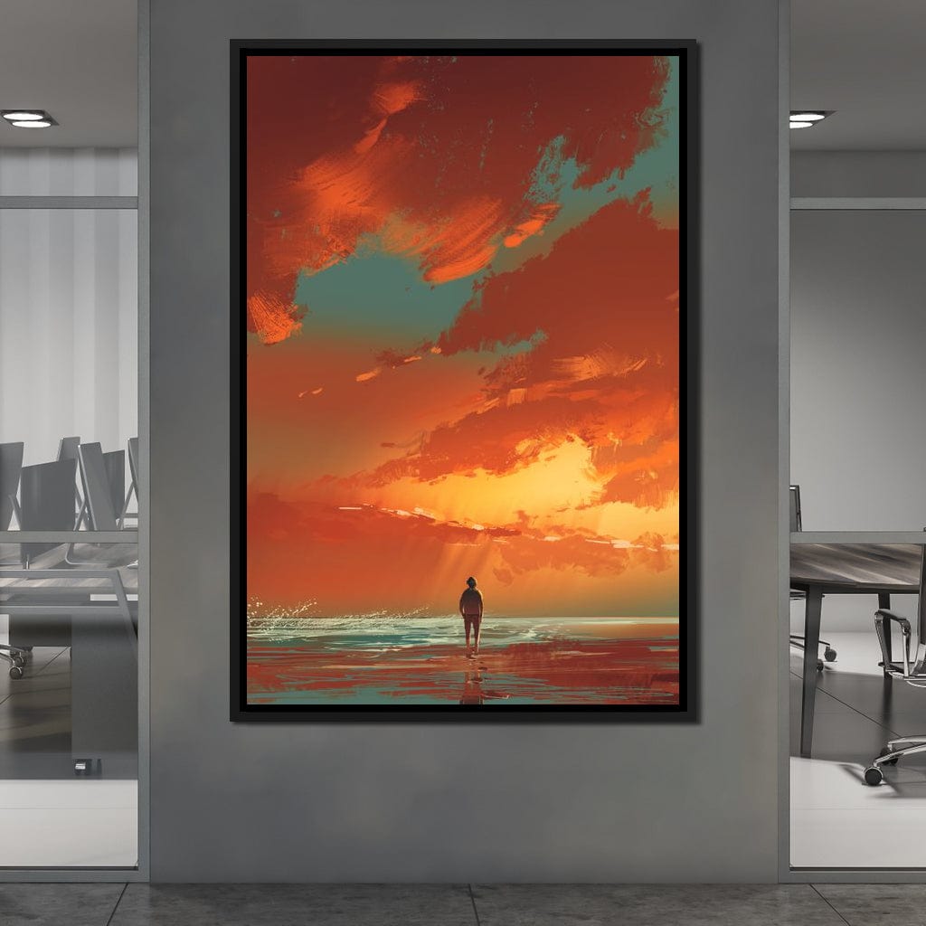 Admiring The Sunset Canvas Wall Art