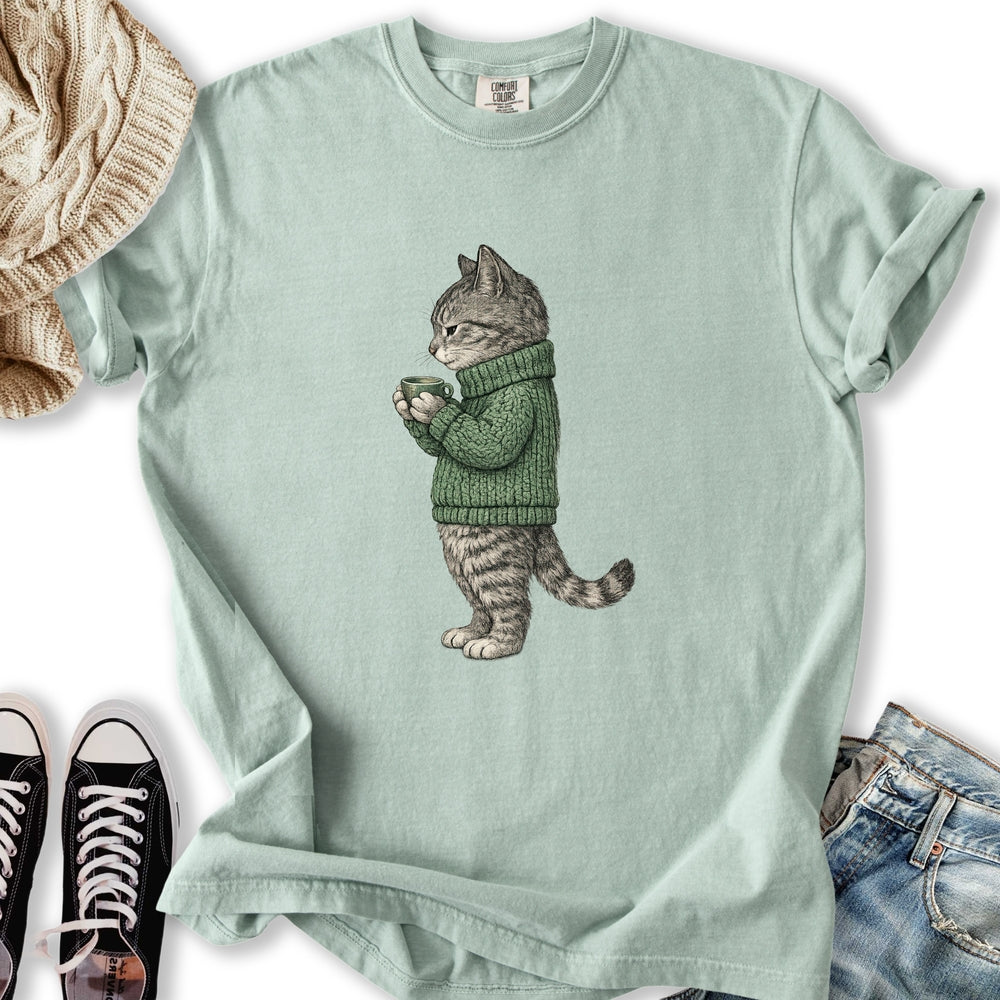 Cozy Tabby Cat Relaxed Tee
