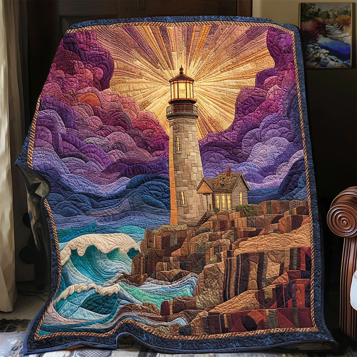 Celestial Beacon Quilt Blanket
