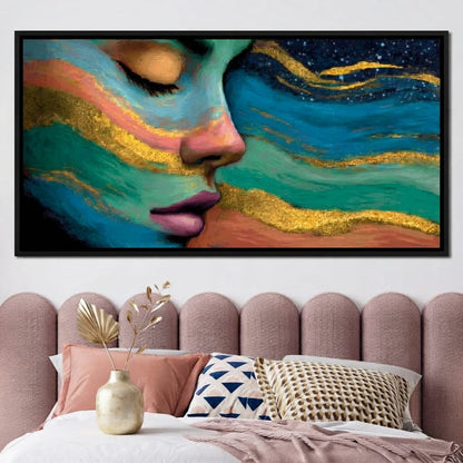 Celestial Dream Portrait Glow Canvas Wall Art