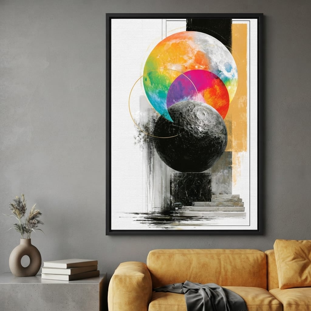 Celestial Geometry Beyond The Horizon Canvas Wall Art