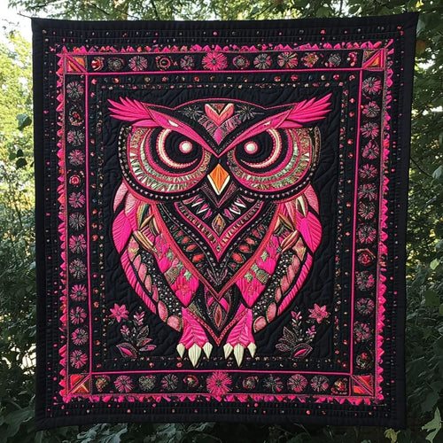 Celestial Owl Quilt Blanket