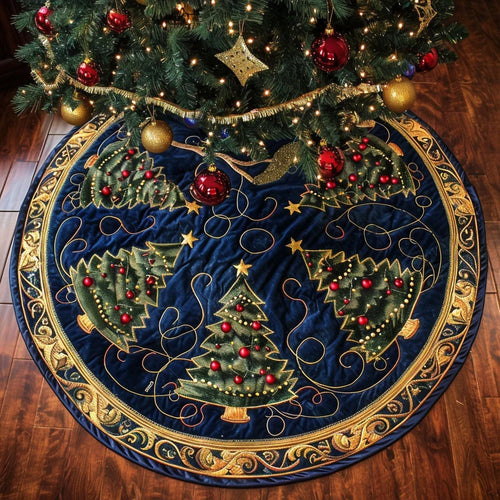 Celestial Pines Quilted Tree Skirt