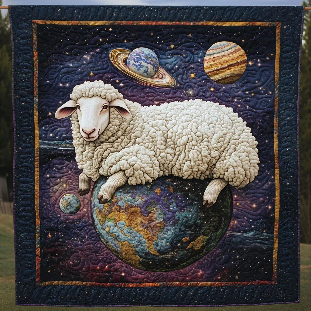 Celestial Sheep Quilt Blanket