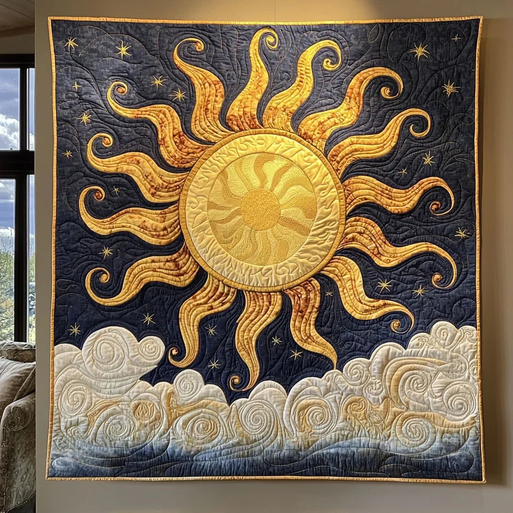 Celestial Sun Quilt Blanket