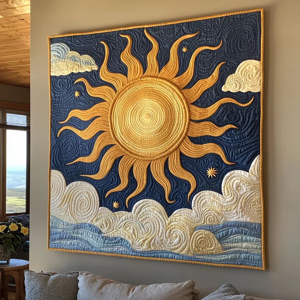Celestial Sun Quilt Blanket