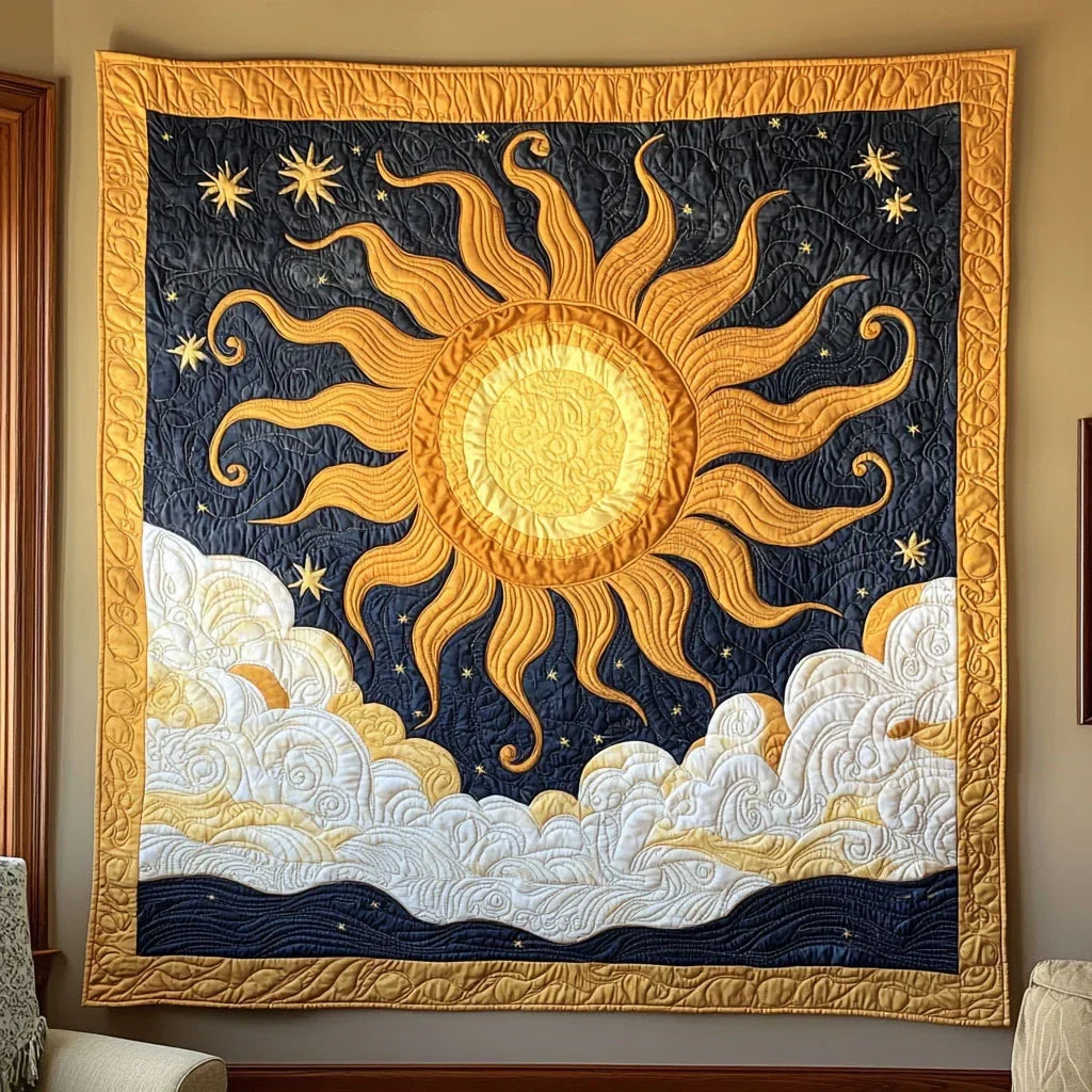 Celestial Sun Quilt Blanket