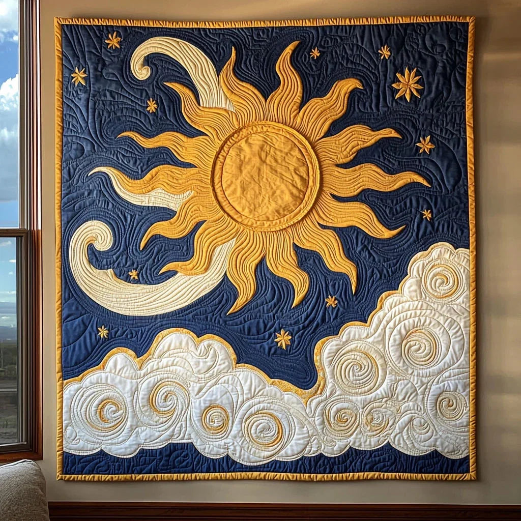 Celestial Sun Quilt Blanket