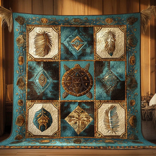 Celestial Turtle Quilt Blanket