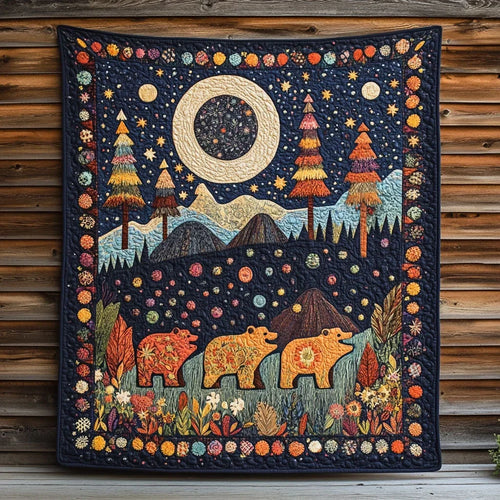 Celestial Under Moon Quilt Blanket