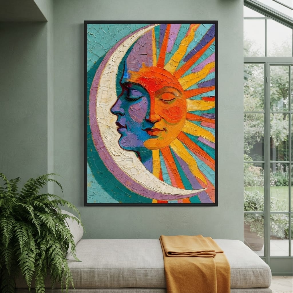 Celestial Union Of The Divided Day Canvas Wall Art
